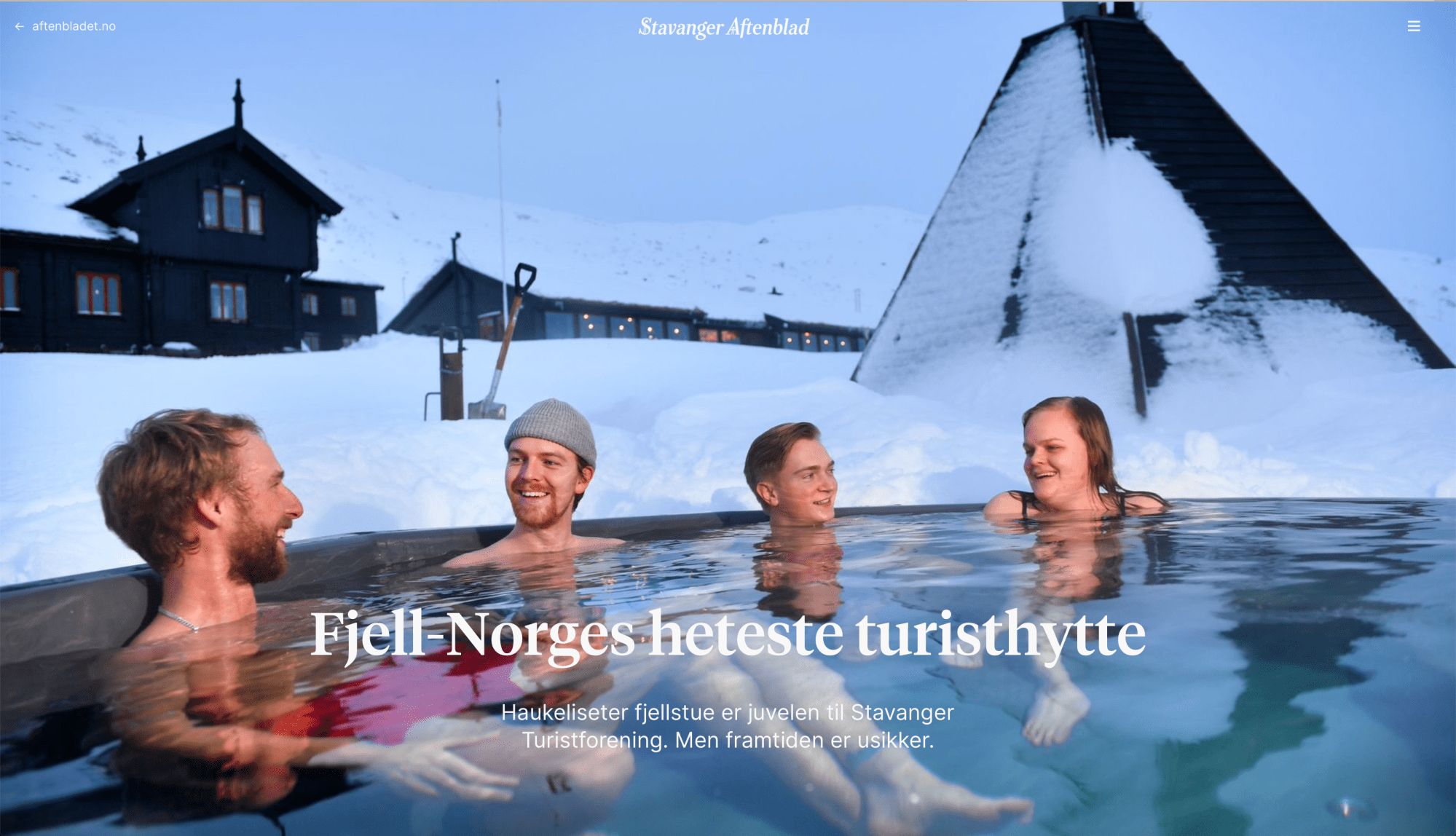 Artikkel om Haukeliseter i Stavanger Aftenblad 14. Februar 2020