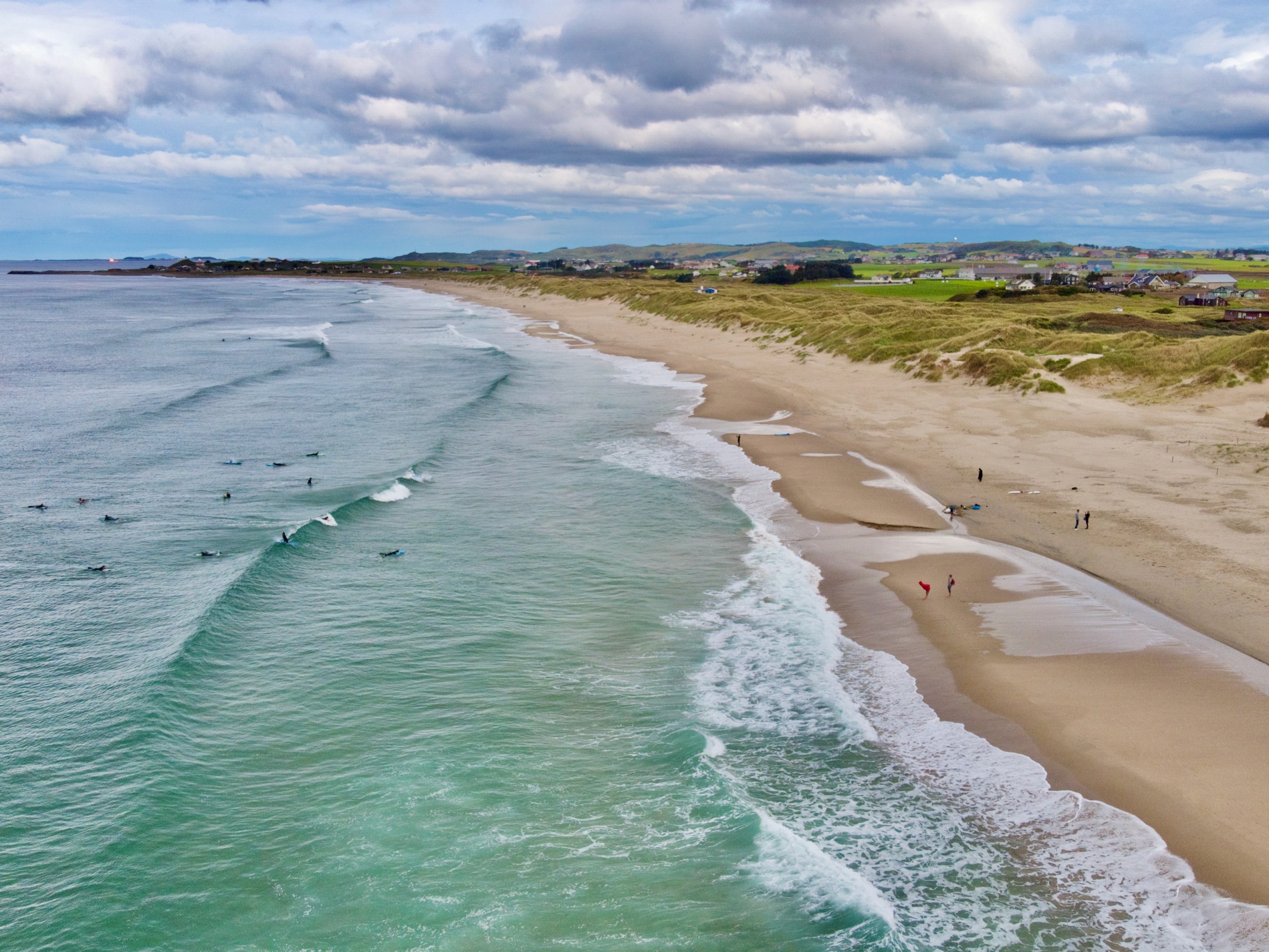 A beach from the air