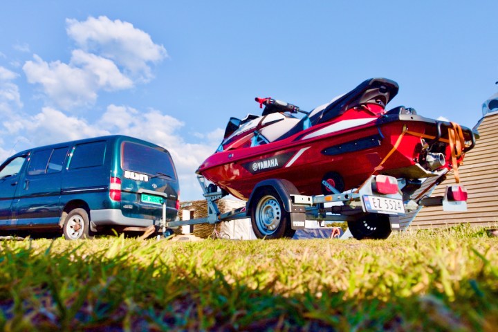 a car parked in a field